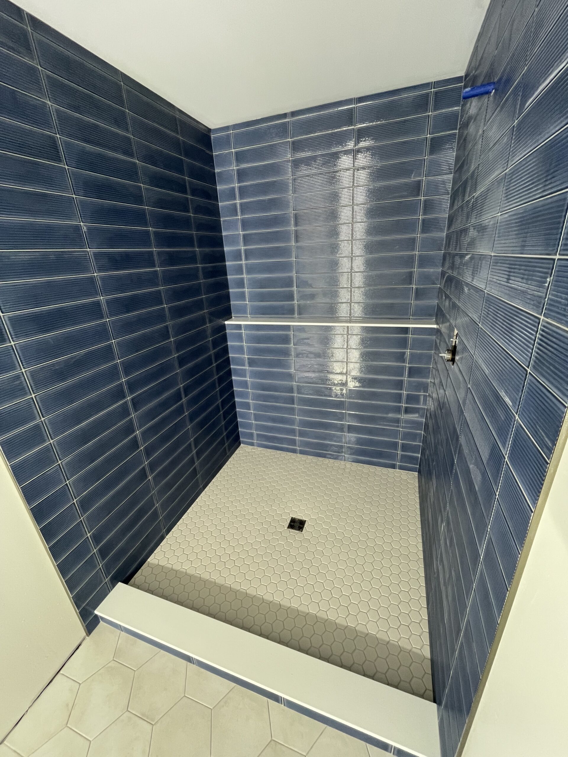 Hexagon Floor Tile OBX Tileworks Master Shower